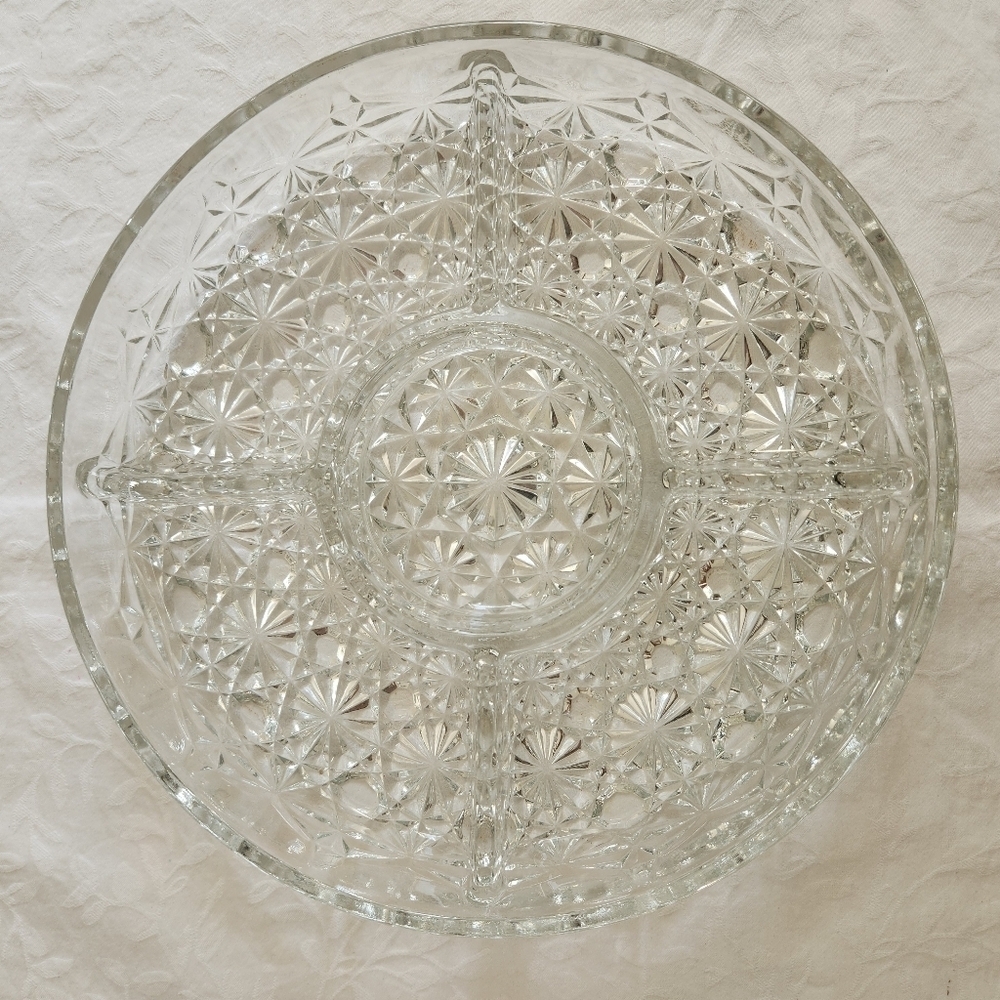 Vintage crystal nut dish